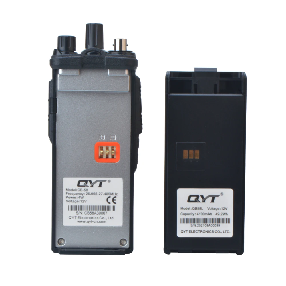 QYT CB-58 4W 12V26.965-27.405MHz CB Walkie Talkie AM/FM ręczny obywatel zespół 40 kanałowy CB 27MHz dwukierunkowe Radio