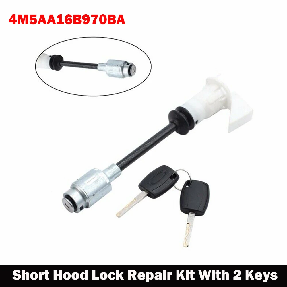 Short Hood Lock Repair Kit With 2 Keys For Ford Focus Mk2 2004-2012 Oe4M5AA16B970BA 4M5AA16B970