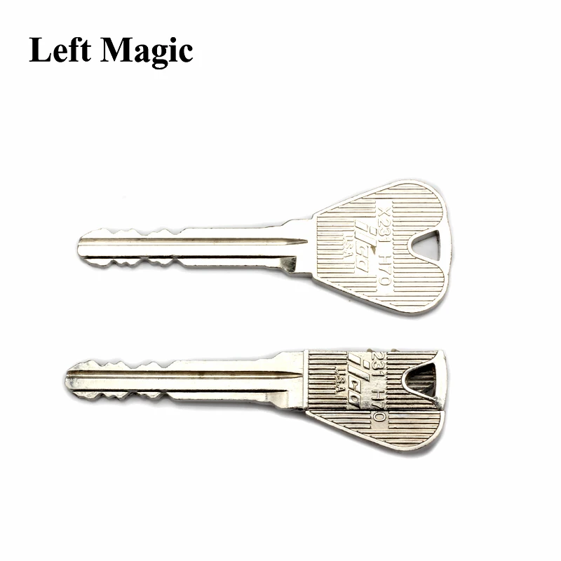 2 Pcs Magic Trick Toy Folding Key Thru Bottle Or Ring Penetration Magic Trick Props Magic Joke Toy Easy To Play