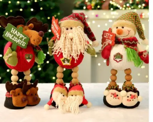 Christmas decorations Santa Claus snowman deer stand doll table window display props gifts children gifts