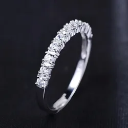 Anillo de Plata de Ley 925 con circonita superbrillante para mujer, sortija de dedo, promoción, regalo de boda