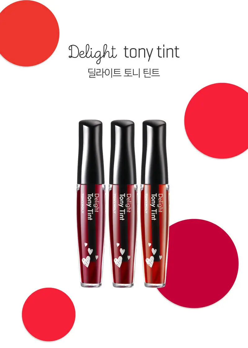 TONYMOLY Delight Tony Tint 2pcs Hot Sales Fruit Color Lip Idol Long Lasting Matte Gloss Cute Korea Cosmetics