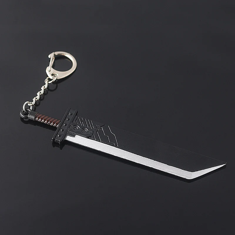 Clssic Cloud Strife Buster Sword KeyChain Men Final Fantasy 7 Remake Zack Fair Weapon Sword of Armor Break Keyring Game Fans