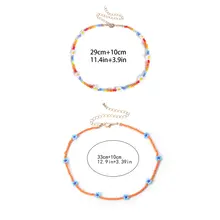Colorful Beaded Flower Choker #6