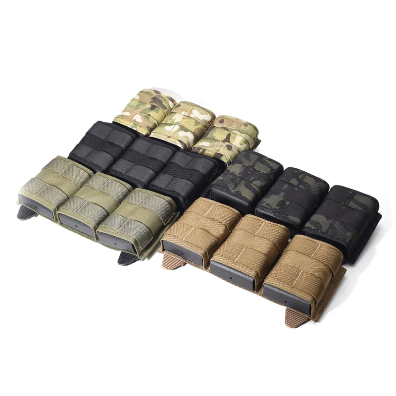 3 Installation Location 5.56 Tactical  Side Triple Magazine Pouch Vest Molle Mag Ammo Pouch Bags