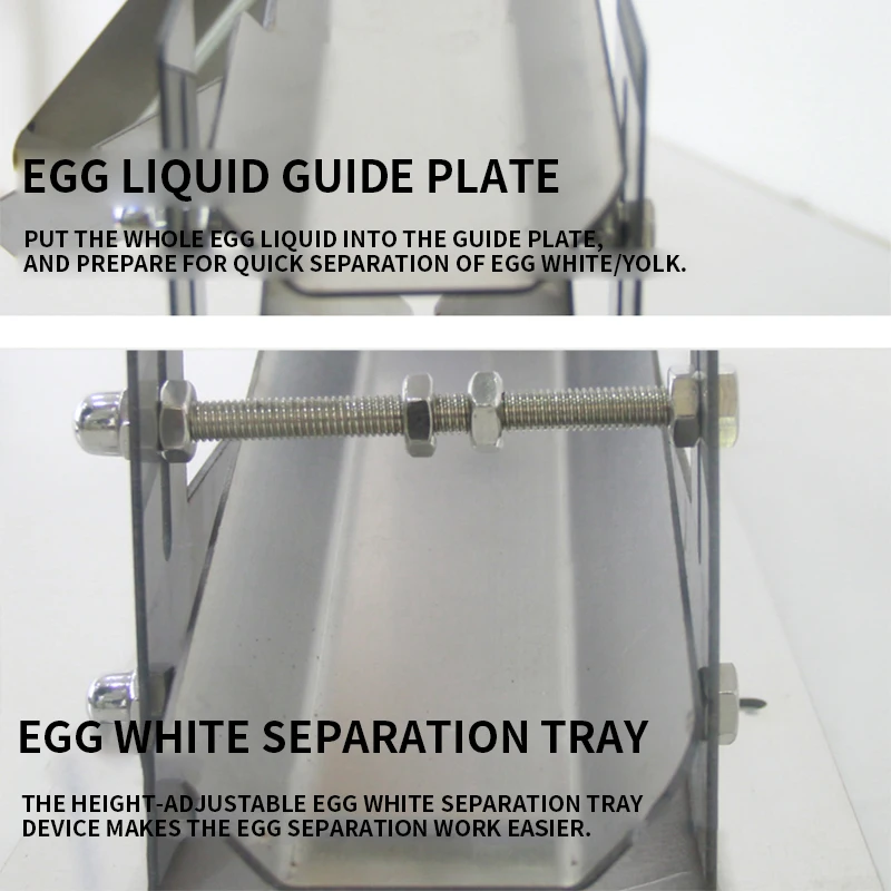 Commercial ไข่แดงไข่แดงแยกไข่สแตนเลสสีขาว Quick แยกอบไข่ Liquid Filter