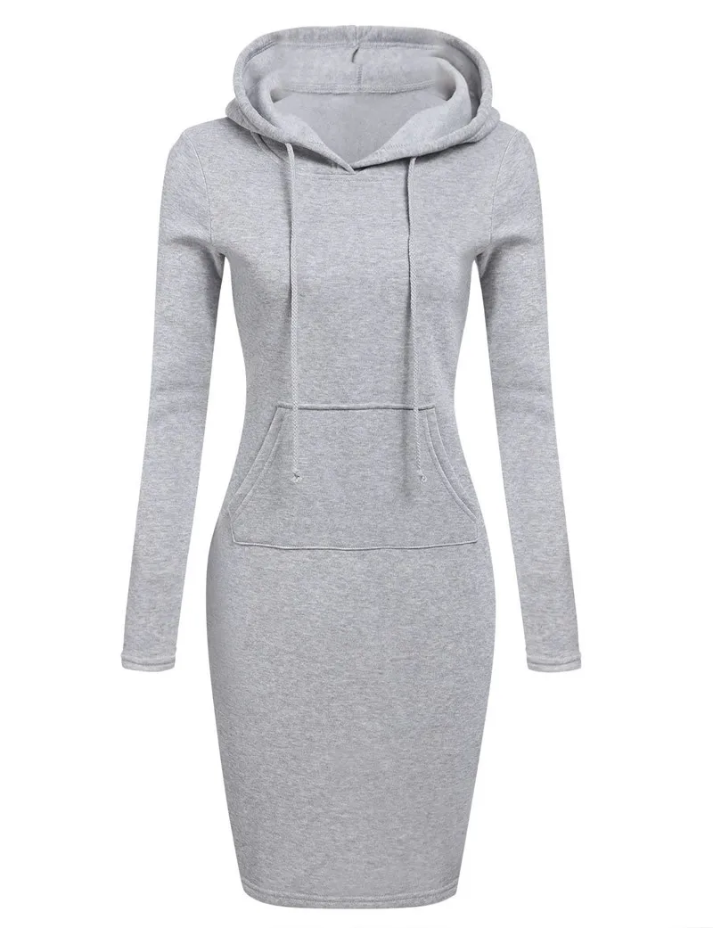 Damesjurk Herfst Dames Jurken met capuchon Hoodies Dames Sweatshirts Dames Hoodies Jurk Tops Dameskleding