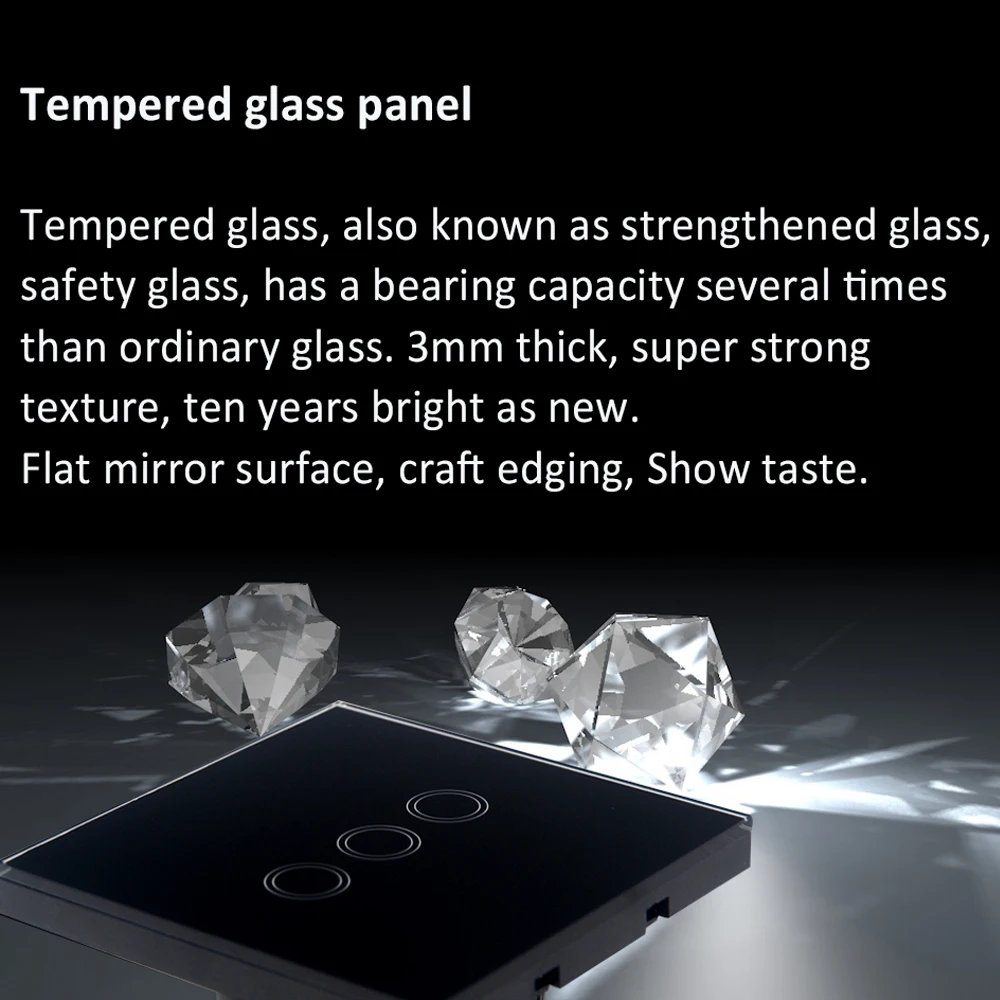 Remote controller 433MHz RF433 Wireless controller dengan Marah Kaca Panel untuk cahaya 433M Hz Switch