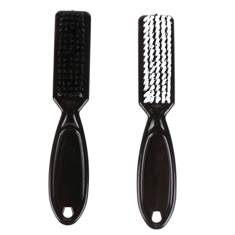 1*Fade Brush Comb Scissors Cleaning Brush Barber Shop Skin Fade Vintage Oil Head Shape Carving Cleaning Brush Broken Hair Remove