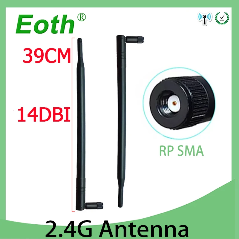 EOTH 2.4GHz Antenna 1P 2P 4P 12-14 dBi  antena RP-SMA Connector WiFi 2.4G pbx High Gain Wireless Networking Aerial Router Indoor