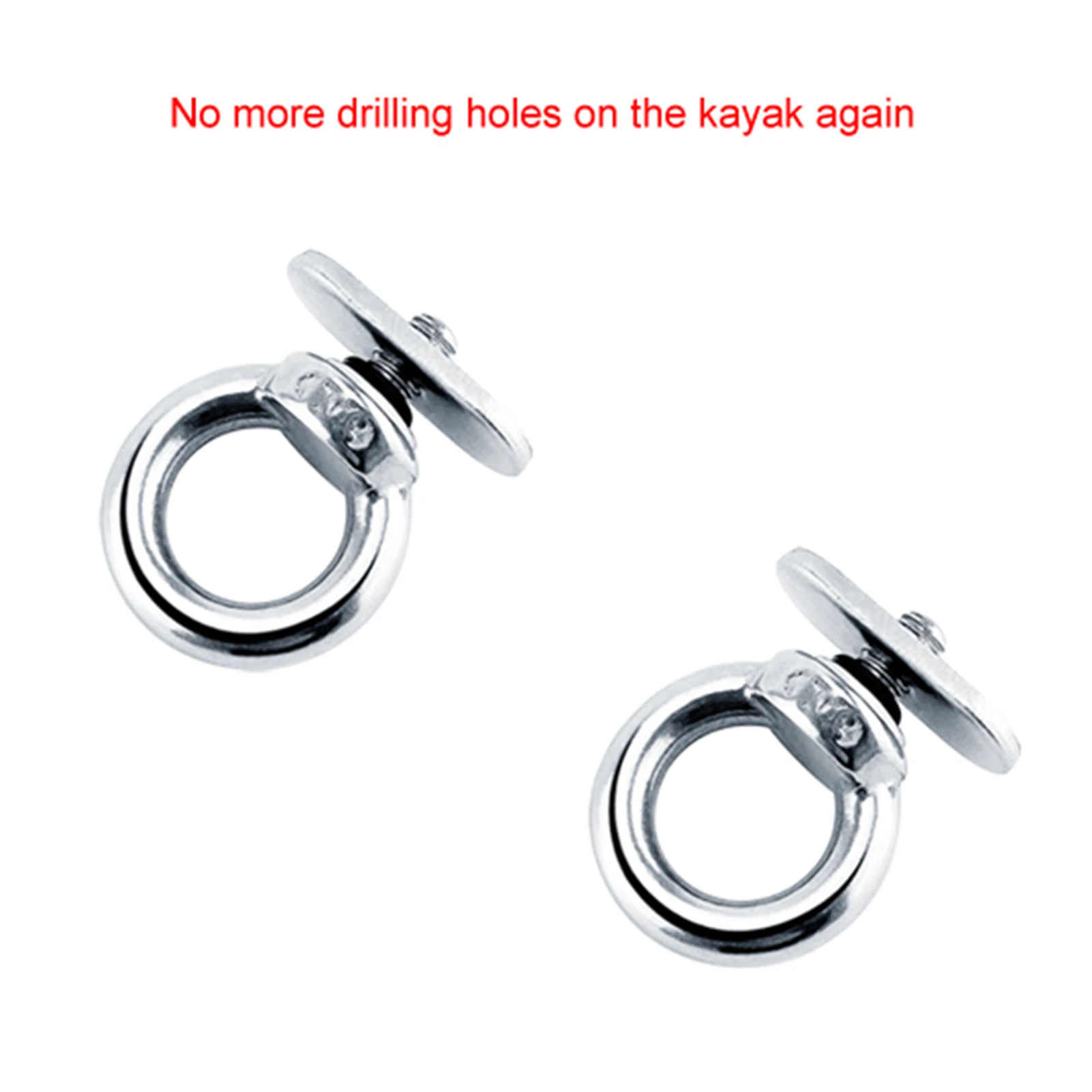 1.18X 0.79X 0.20inch Kayak Track Mount Tie Down Eyelet for Bungee Cord Rope Rowing Boat Kayak Accessories Kayak Iatable Boat