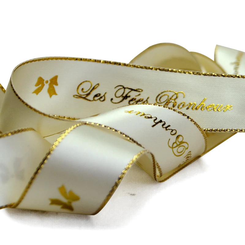 

5/8''(16mm) Personalized Wire Edges Ribbon for Wedding Name Favors and Gifts Printing Your Logo Event Decoration 100 yards/lot