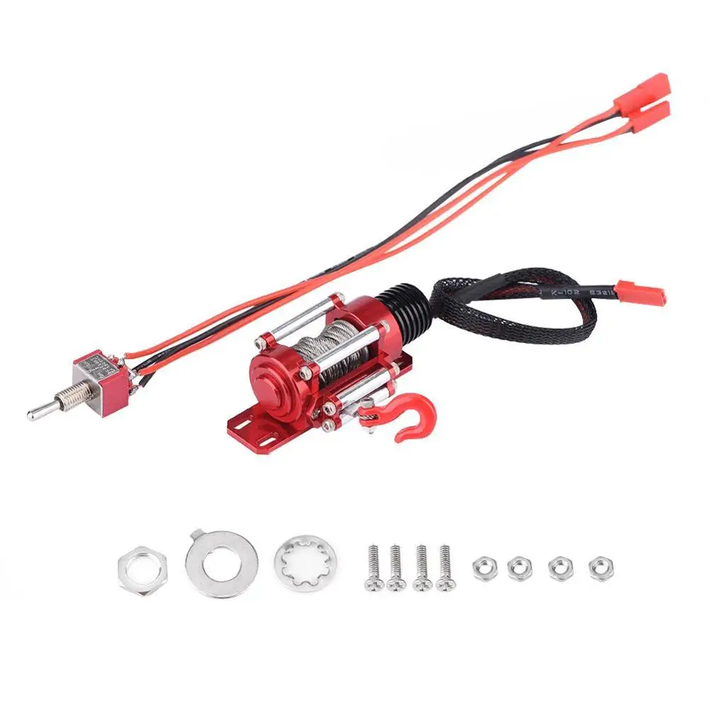 1:10 RC Crawler Climbing Cars Electric Metal Winch for SCX10 D90 D110 TF2 TRX4 KM2 SCX10 D90 D110 TF2 TRX4 KM2