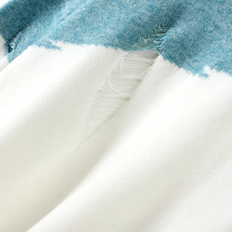 Ladies Sweater Spring 2021 New Best-selling High-quality Knit Sweater Autumn and Winter Lazy Fashion Trend V-neck Pullover