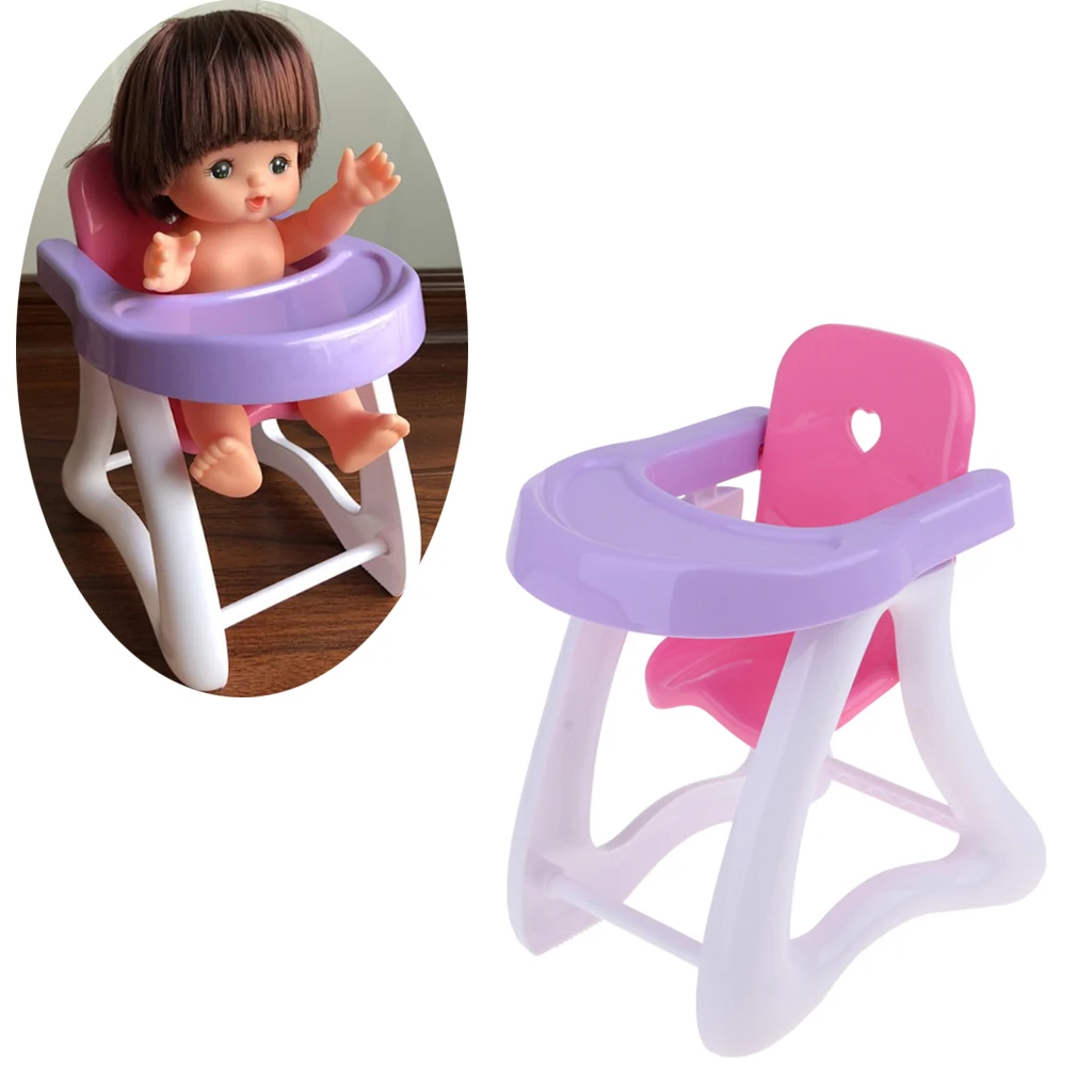 Juego de juguetes de cocina para niños, silla alta, se adapta a MellChan y muñecas Reborn de 8-12 pulgadas, para interiores y exteriores