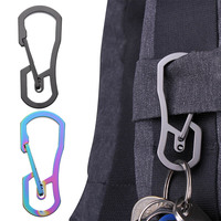 Creative 8 Shape Titanium Plating Climbing Carabiner Camping Clip Key Ring Hook Keychain Holder Keyring Hang Buckle Outdoor Tool