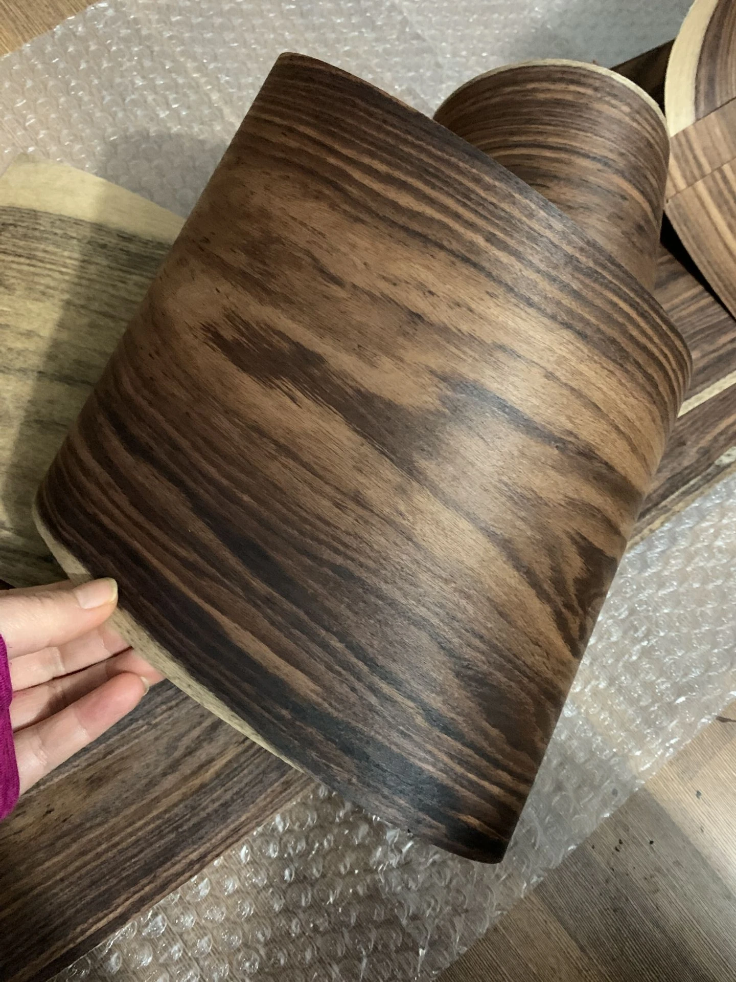 Natural Genuine Black Rosewood Wood Veneer Rustic Vintage Furniture 0.2mm thick C/C