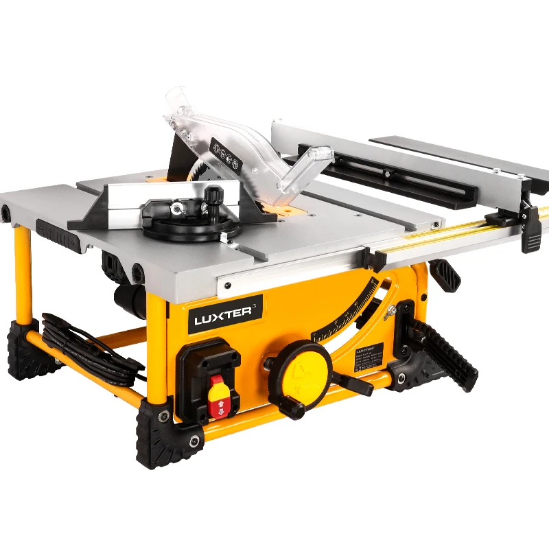 LUXTER Table Saw 210mm 8 Inch Wood Cutting Saw Dust Free With Extension Table Portable Woodworking Machine For Jobsite