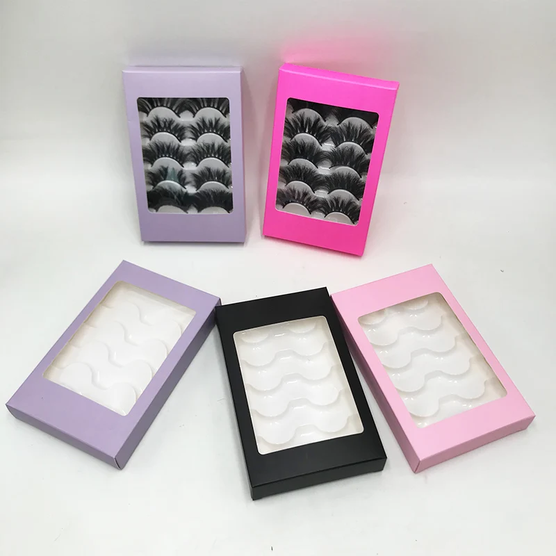 Caja vacía para pestañas de visón, extensiones de pestañas naturales, volumen dramático, maquillaje, 5 pares