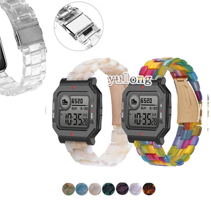Correa de resina transparente para reloj inteligente Huami Amazfit Neo, banda de muñeca de 20mm, GTS 2