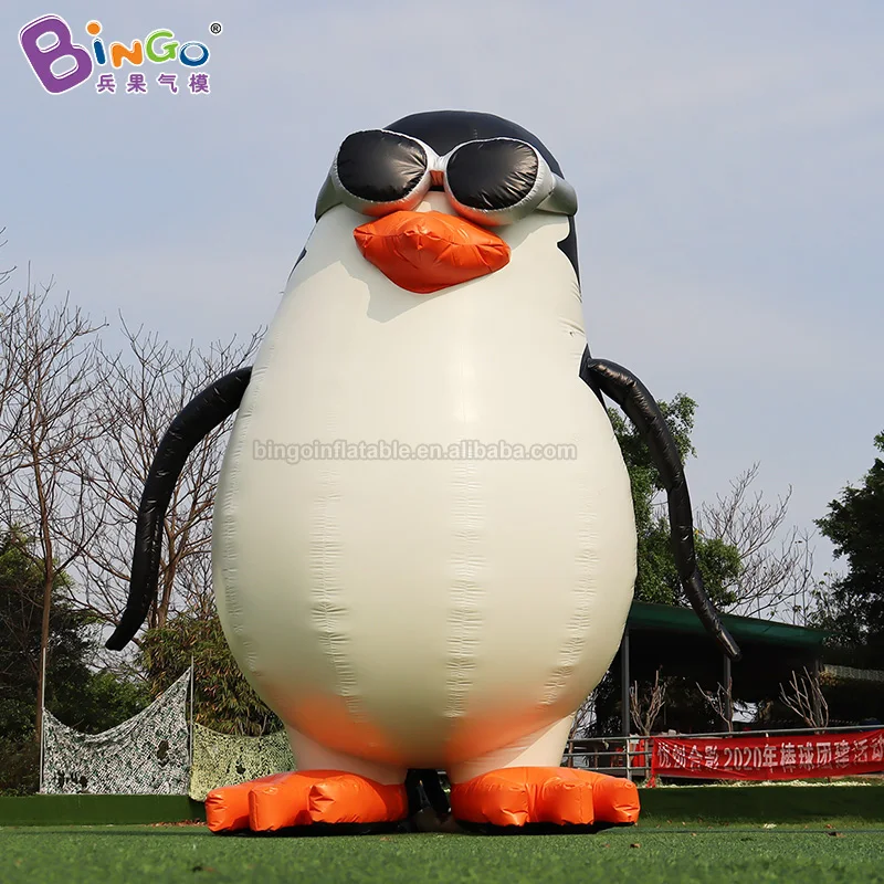 Customized 4m height PVC inflatable gaint penguin / 13 feet inflatable penguin balloon for decoration toys