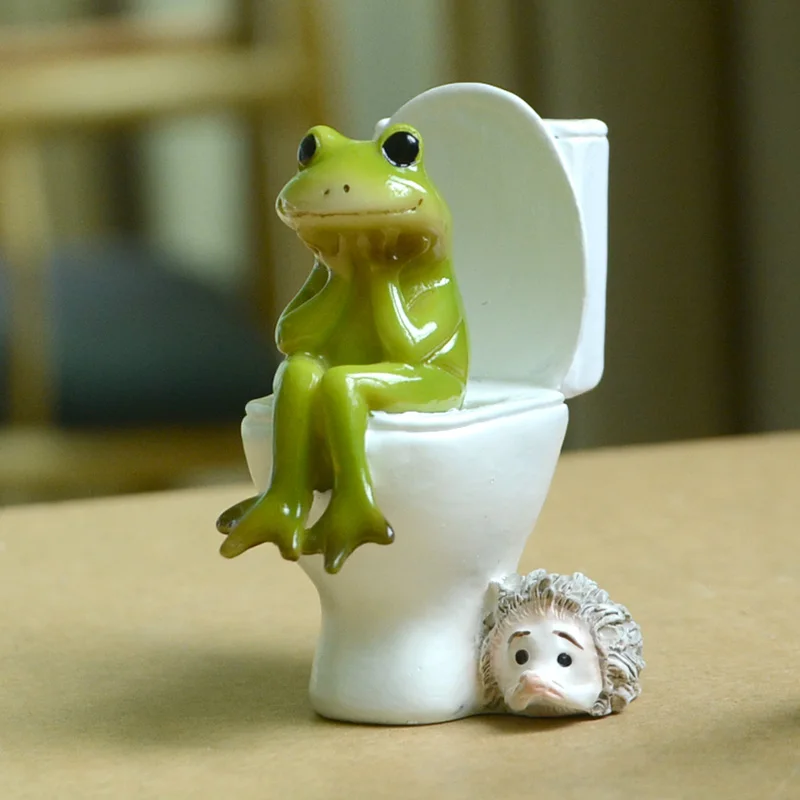 

Mini resin frog, handmade miniature figurines, fairy garden decoration, lovely home decoration accessories
