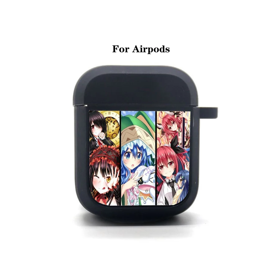 Anime Date a Live AirPods case Cover Apple AirPods Earphone bag Soft Silicone Bluetooth Protective Earphone Case