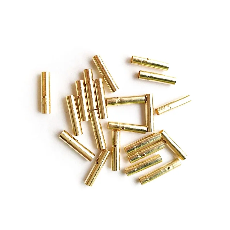 10 Pairs 2.0mm 3.0mm 3.5mm 4.0mm 8.0MM Gold Plated Bullet Banana Plugs Male Female Connectors with 20CM Heat shrinkable tube