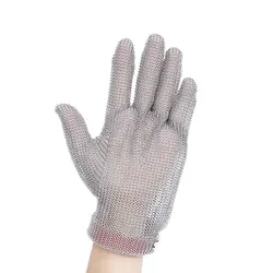 Plastic Belt Stainless Steel Mesh Glove Cut Resistant Chain Mail Protective Anti-Cutting Glove for Kitchen Butcher Working Safet