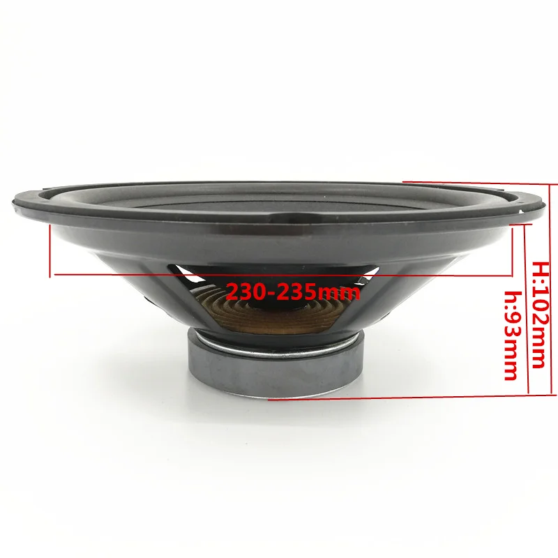 10 Inch 8Ohm Bass Speaker 255MM Threaded Paper Cone Bubble Side Foam Edge Square Dance KTV Home Loudspeaker Subwoofer