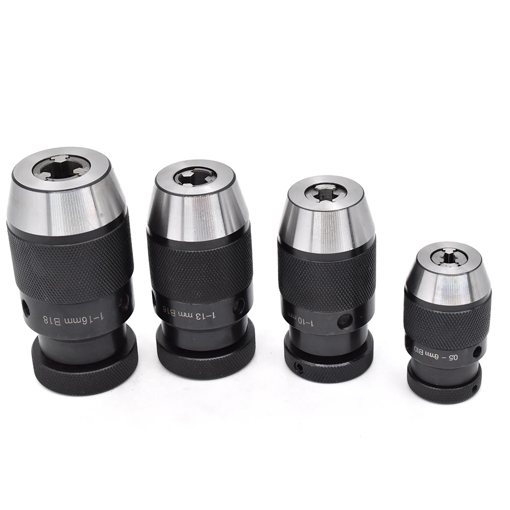 Mandril de Perfuração Keyless de Aperto Automático Cartucho B10 B12 B16 116 mm Mandril de Pinça Jt6 B18
