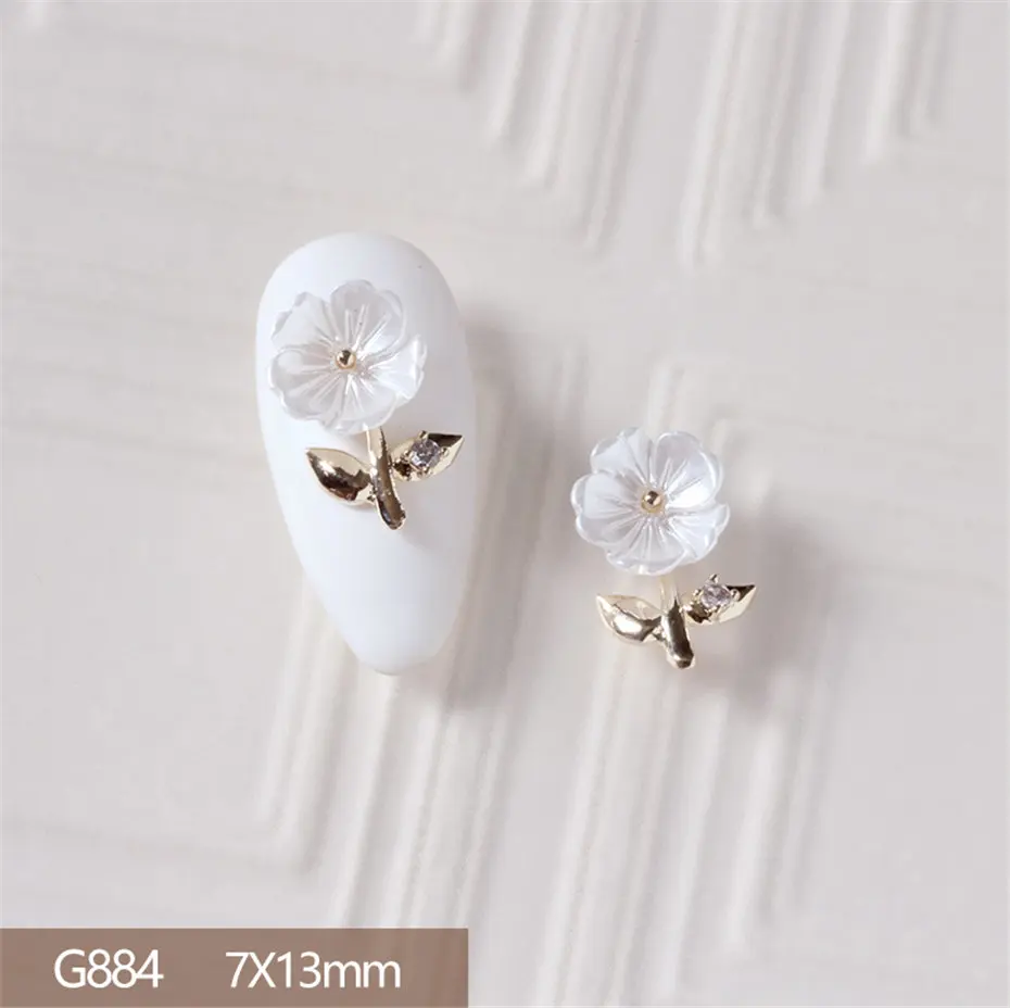 10pcs/lot 3D Star Moon Unicorn Alloy Nail Art Zircon Pearl Crystal Metal Manicure Nails Accessories Supplies Decorations Charms