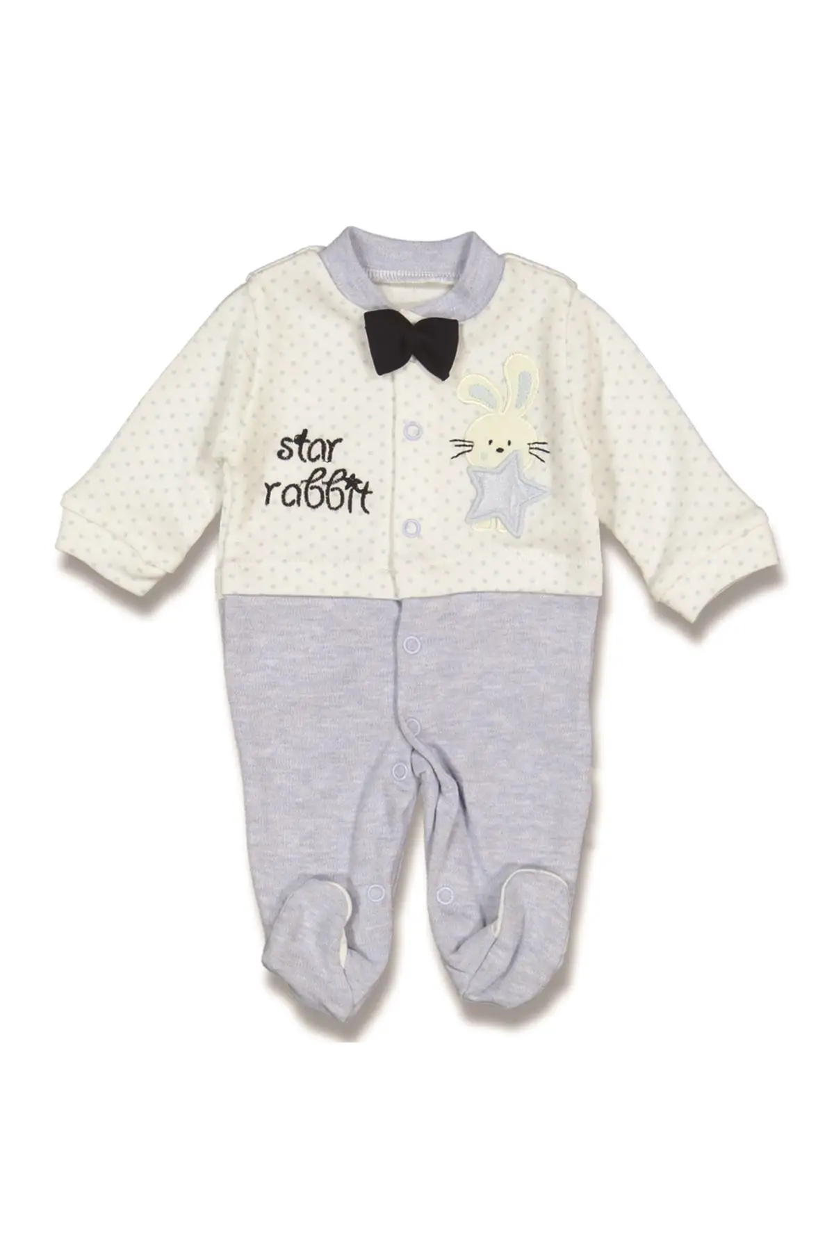 Premature Star Rabbit Papyonlu Blue Polka Dot Jumpsuit