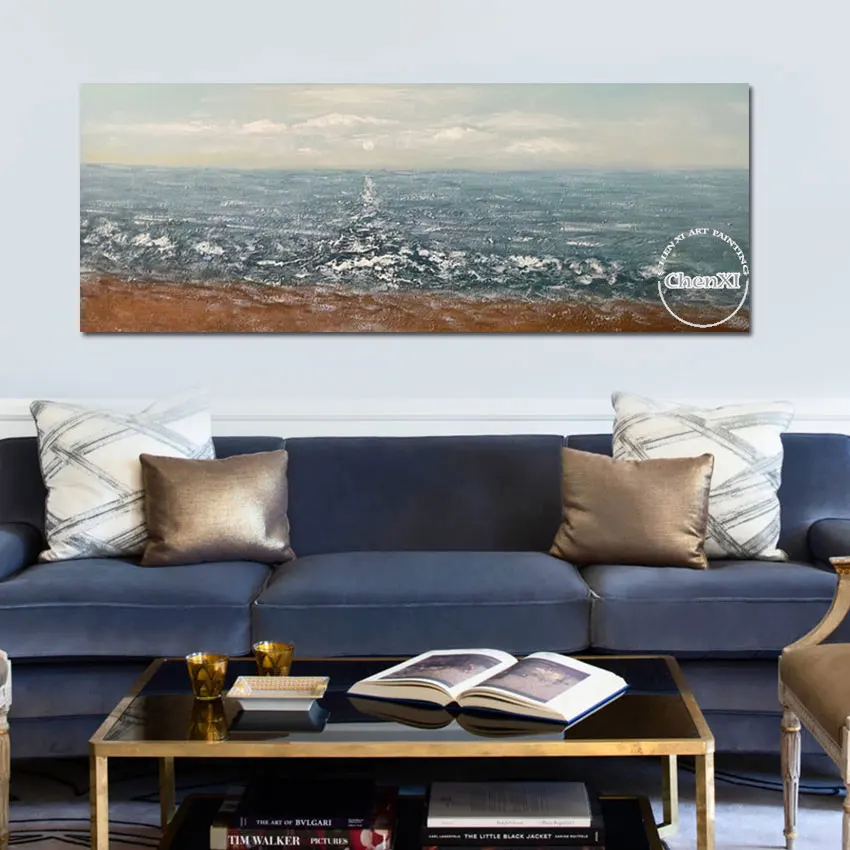 Half Way Up The Hill Look At The Beautiful Scenery Under The Mountain Abstract Oil Painting In House Decorative Frameless