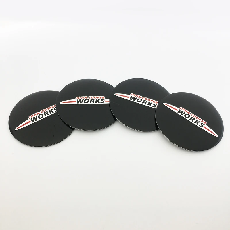 4pcs 56.5mm Car Wheel Center Hub Cap Cover Sticker Rim For John Cooper Works logo Emblem badge for Mini Cooper S R52 R53