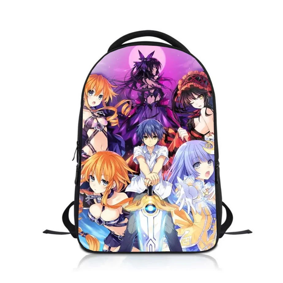 Anime Datum ein Live Studenten Rucksack Schule Tasche Kinder Cartoon Rucksack Jungen Mädchen Rucksack Bookbag Kinder Satchel