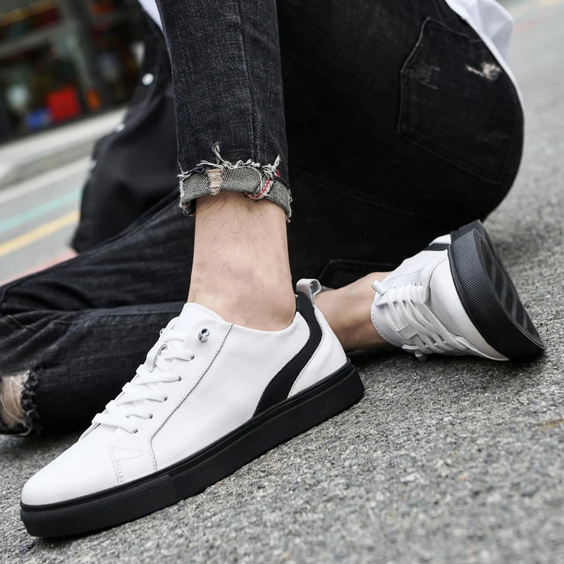 Men Shoes Genuine Leather Casual Shoes Plus Size 37-47 Sports Fashion Loafers Male Shoes Mens Running Shoes Zapatos De Hombre