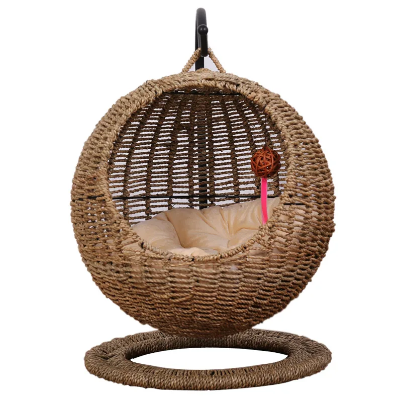 

Summer Semi-closed Cat Litter Round Opening With Cushion Hammock Removable Washable Pet Hanging Basket Cats Products For Pets