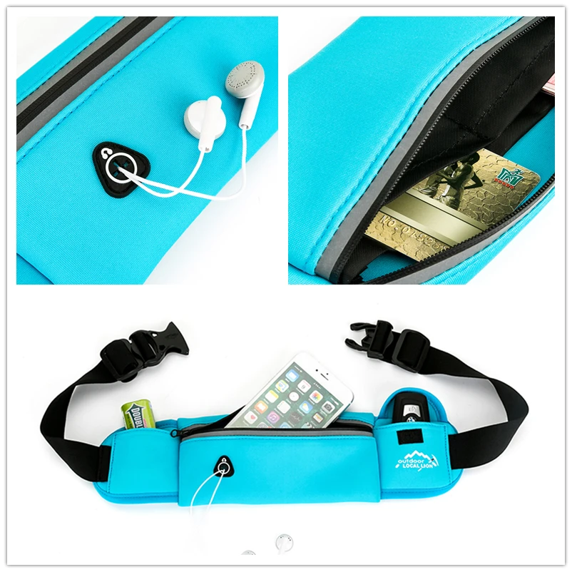 Running Canvas Bag, Waterproof Portable Sports Belt for Men and Women, Fitness Accessory