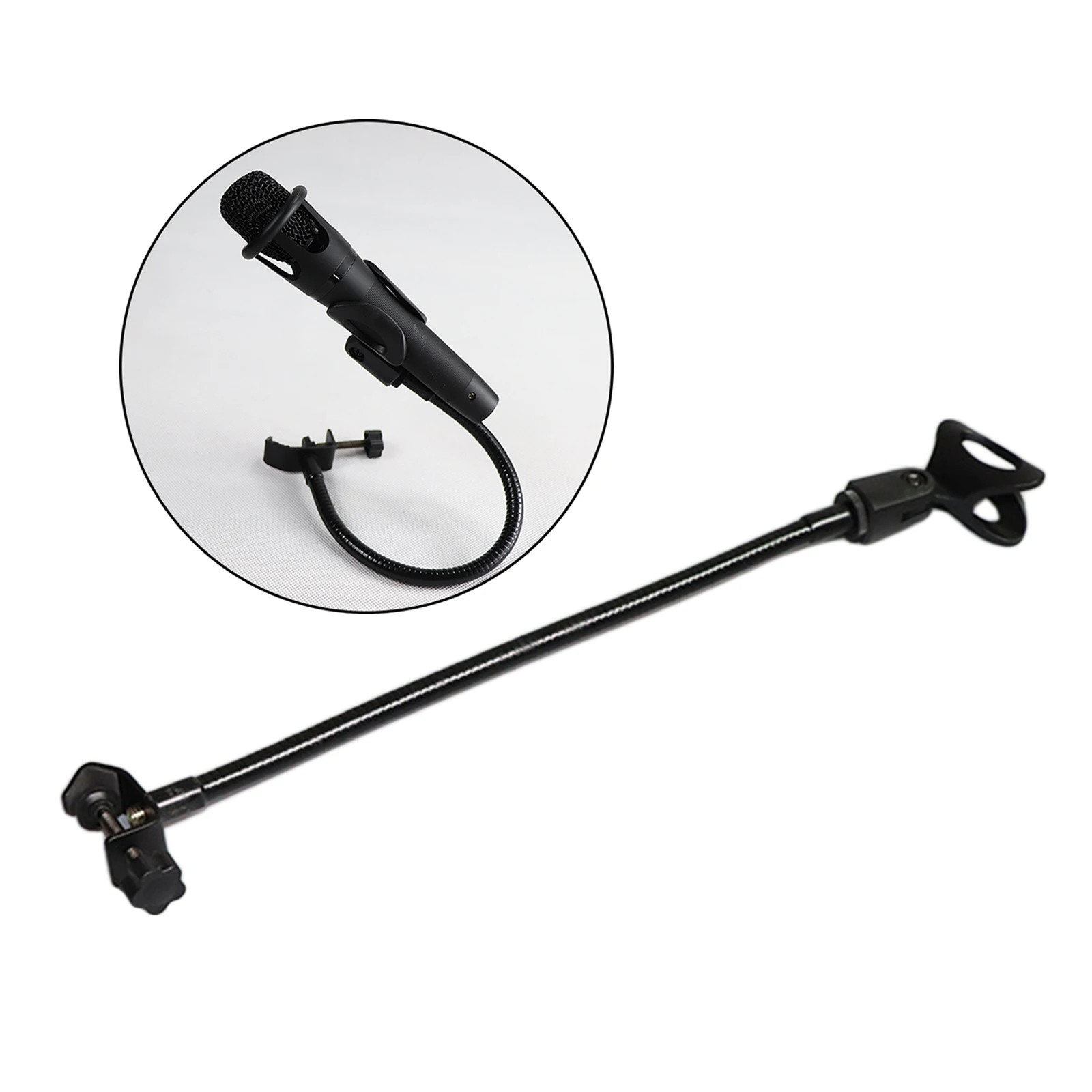 Flexible Gooseneck 360° Adjustable Microphone Stand with Desk Clamp for Radio Broadcasting Studio Mic Stand Holder Desk Rack