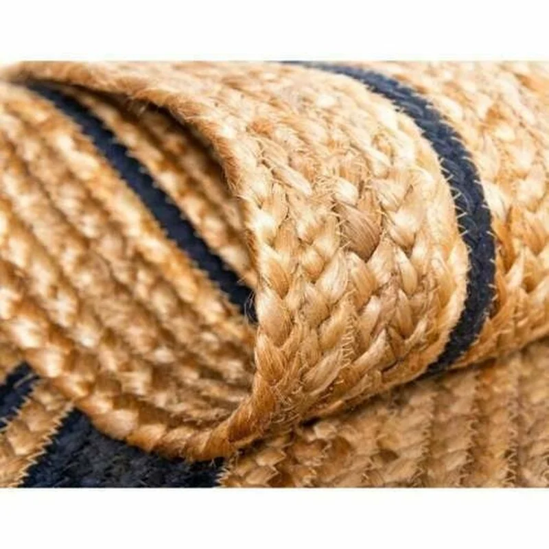 100% Natural Jute Woven Carpet Oval Carpet Floor Mats Handmade Reversible Wheel Carpet Modern Simple Household