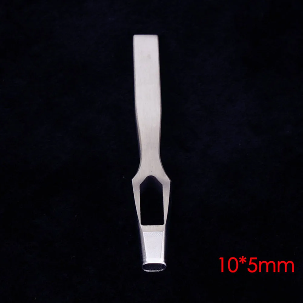 1 pc Stainless Leather Craft Hand Tool Belt Band Oval Hole Punch Tools Stitching diy strap oblate Cutter chisel Tools