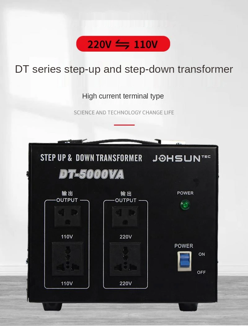 Transformer 5000W 7500W 10000W Heavy Voltage Regulator Converter Power Transformer 220V Auf 110V Converter