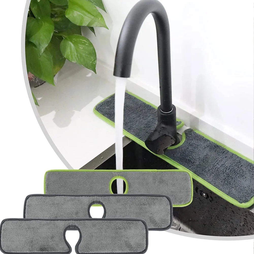 4Size Kitchen Faucet Absorbent Mat Sink Splash Guard Microfiber Faucet Splash Catcher Countertop Protector for Kitchen Bathroom