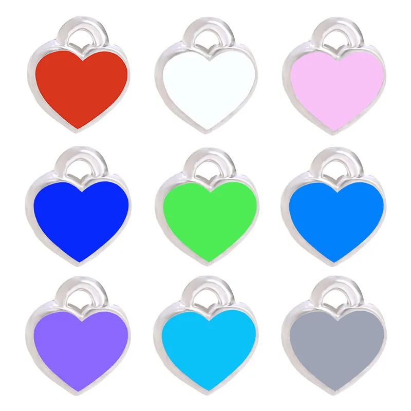 Juya 50pcs/lot Wholesale DIY Enamel Charms Gold/Silver Color Star Heart Pendant For Fashion Charms Jewelry Making