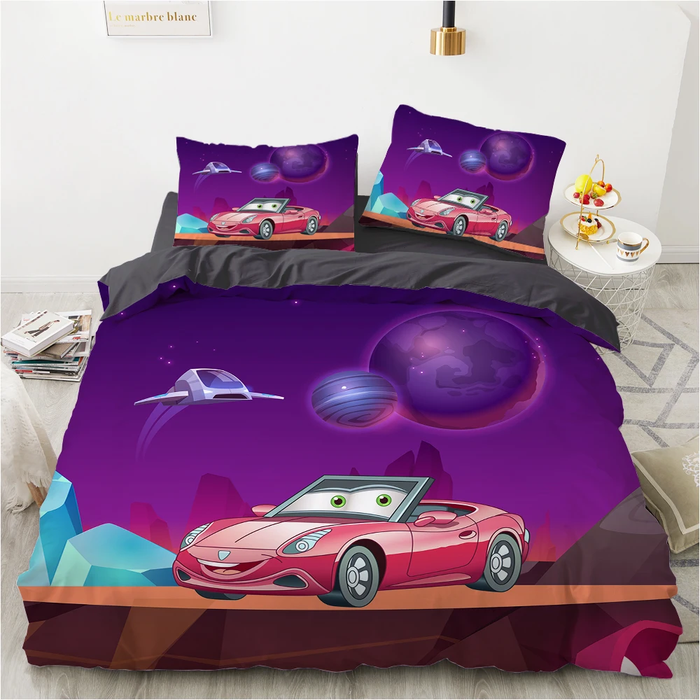 

Car Cartoon Kids Bedding set for children baby girls Duvet cover set pillow case Bed linens Quilt cover 240x220 140x200 star