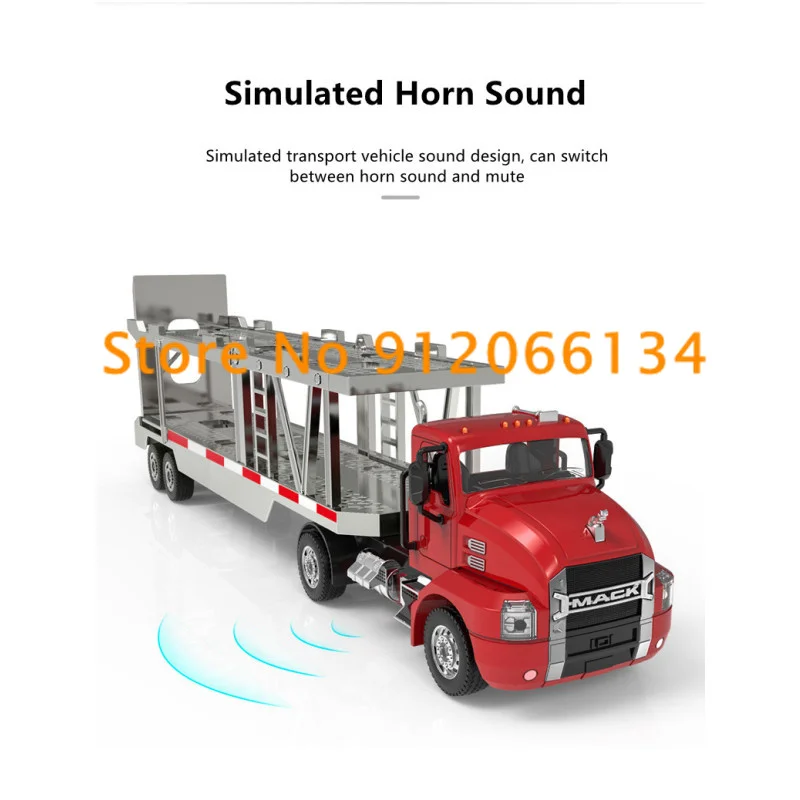 Symulacja 2-prędkość transmisji Radio Contorlled Truck 70CM 30min Transporter Tailboard rama podnoszenia demontaż RC samochody zabawkowe