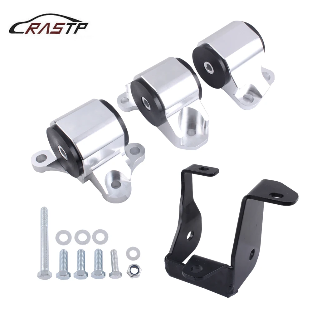 RASTP-Engine Swap Mount Kit (2-bolt Left Mount) Fit for 1996-2000 HONDA CIVIC D16 B16 B18 B20 EK D-Series or B-Series  RS-EM1004