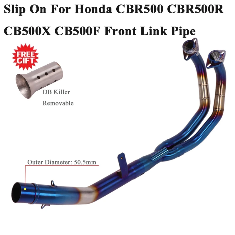 

Slip On For Honda CBR500 CBR500R CB500X CB500F Motorcycle Exhaust Escape Muffler Modified Front Tube Middle Link Pipe DB Killer