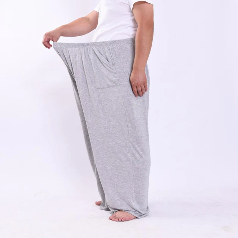 Men High Elastic Casual Pants 15XL 16XL 210-260KG summer modal casual home pants new large size men\'s super soft men\'s pants